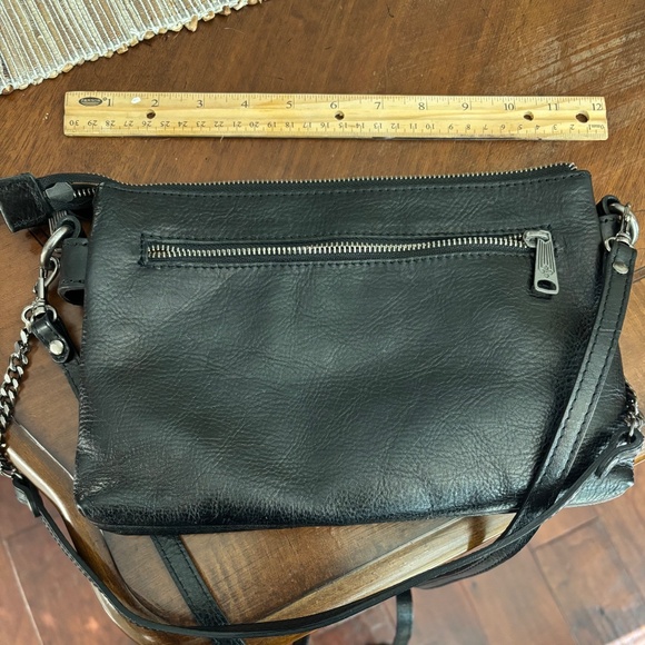 Patricia Nash Black Leather Double Zip Crossbody Bag - Picture 2 of 6